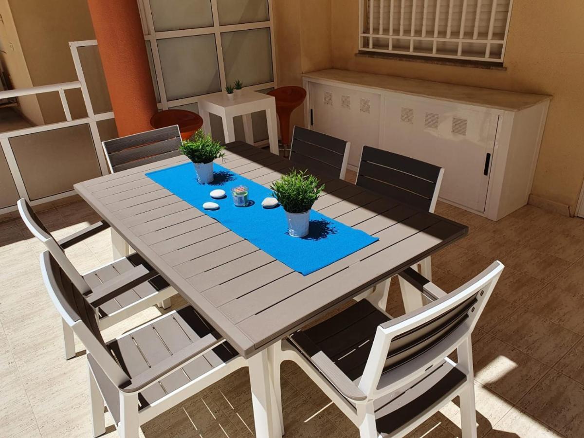 Apartamento Con Gran Terraza, Piscina Y Con Vistas Al Mar, A Solo 50 M De La Playa Daimús Exterior foto